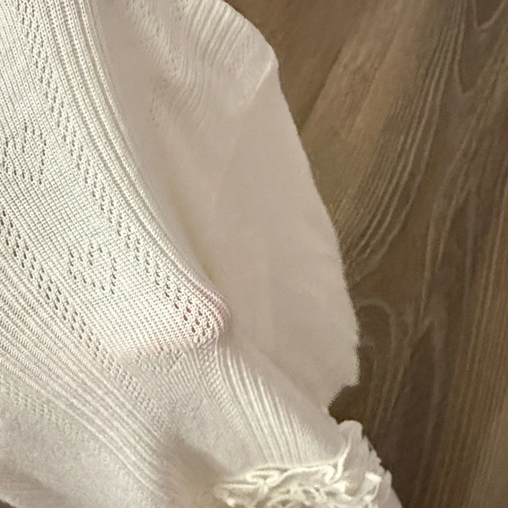 NWOT Milkberry white heart ribbed ruffle bamboo viscose footie
